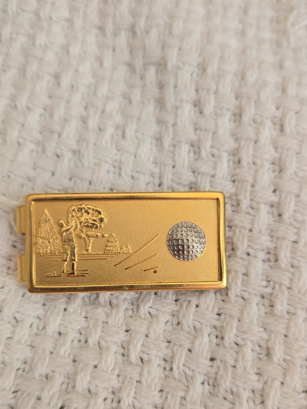 Gold Golf-Themed Money Clip - Men Accessories